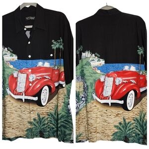 Tori Richard Auburn Speedster Classic Car short sleeve button down shirt. Large